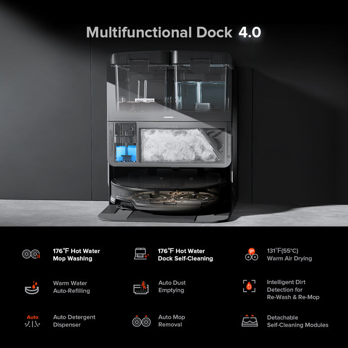 roborock saros 10r robotstøvsuger med multifunktionel dockingstation 4.0 opgraderet fra s8 maxv ultra