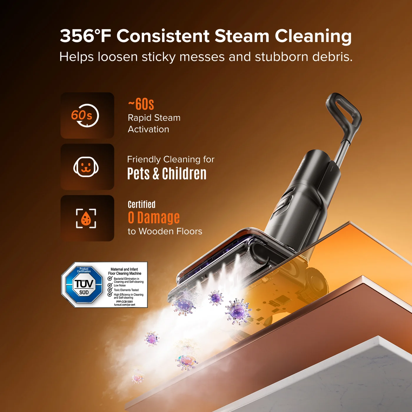 roborock f25 steam wet amp dry vacuum with steam and high temperature se